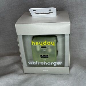Heyday 15W USB-C + 5W USB Wall Charger – Matcha Green – NWT